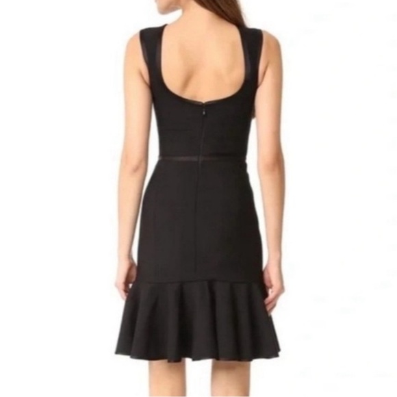 Cinq A Sept Black Willa Ruffle Hem Dress Size 4 - Picture 10 of 11